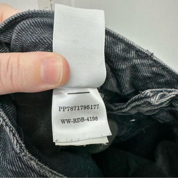 Everlane curvy 90's cheeky straight ankle button fly black jeans women's 25 - Picture 8 of 8